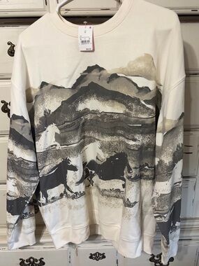 Target Wild Horses Graphic Fleece Sweatshirt XL NWT